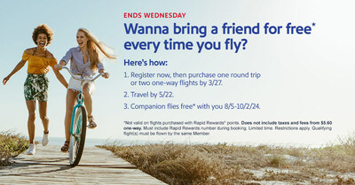 Wanna bring a friend for free every time you fly?
