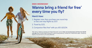 SOUTHWEST AIRLINES' COVETED COMPANION PASS PROMOTION IS BACK!