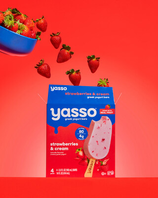 Yasso's NEW Strawberries & Cream Real Fruit Bars