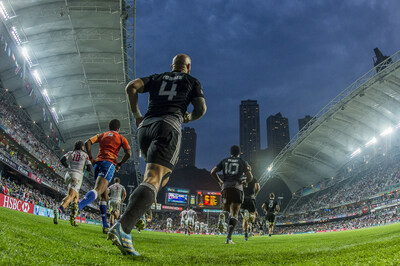 The Cathay/HSBC Hong Kong Sevens returns from April 5 to 7, 2024. This year's edition marks the final time the iconic tournament will be played at Hong Kong Stadium before moving to the newly opened Kai Tak Sports Park in 2025. (Photo credit: HKCR) (CNW Group/Hong Kong Tourism Board)