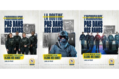  Pas dans nos rangs , la toute nouvelle campagne de recrutement du Service de police de Laval (Groupe CNW/Police de Laval)