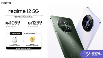 Portrait Master with Largest Storage realme 12 5G Lands in Malaysia, Starting from RM1,099