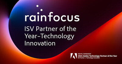 RainFocus recognized at Adobe Summit for technology innovation and named
inner of the 2024 Adobe Digital Experience ISV Partner of the Year.