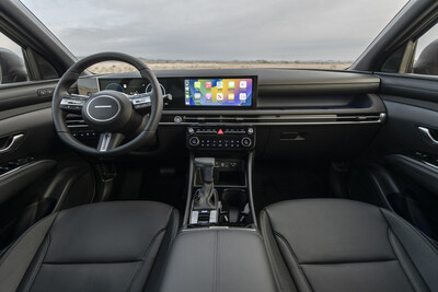 The 2025 Hyundai Santa Cruz Limited interior is photographed in California City, Calif., on Feb. 22, 2024.