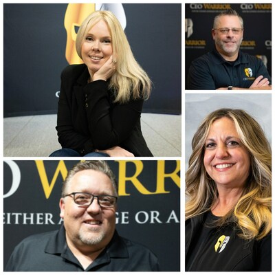 CEO Warrior has appointed four of its veteran advisors to new leadership positions. Pictured are, clockwise from top left, Caroline Moriarty, Jason Noel, Sandy Papavero and Kevin Hill.