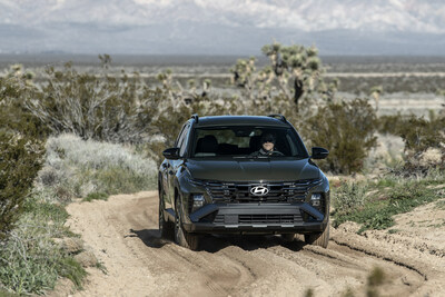 The 2025 Tucson SUV is photographed in California City, Calif., on Feb. 22, 2024.
