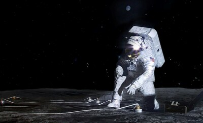 Artist's concept of an Artemis astronaut deploying an instrument on the lunar surface. Credits: NASA