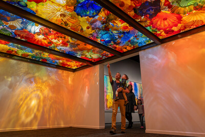 Dale Chihuly Persian Ceiling, 2012 25 x 15' Biltmore, Asheville, North Carolina, installed 2024  2012 Chihuly Studio. All rights reserved. Photograph by Nathaniel Willson