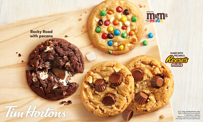 Dream Cookies featuring REESE’S Minis and pecans, M&M’S® MINIS Milk Chocolate Candies, and a Rocky Road Dream Cookie with pecans, marshmallows and chocolate.