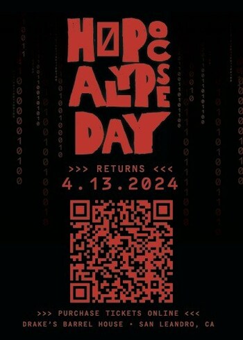 Hopocalypse Black Label event flyer and QR code