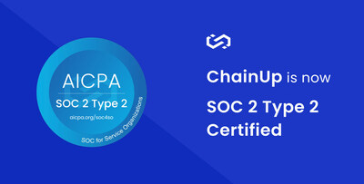 ChainUp agora tem certificação SOC 2 tipo 2 (PRNewsfoto/ChainUp)