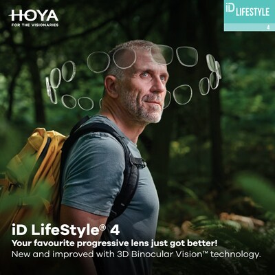 Ophthalmic lens technology leader HOYA Vision Care announced the launch of iD LifeStyle 4 with 3D Binocular Visiontm technology
