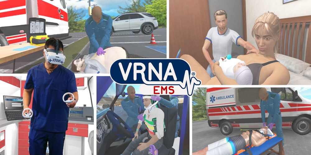 VRNA EMS is a new immersive training tool that covers 10+ unique scenarios with testable skills that align with the National Registry and are required for state and national certifications.