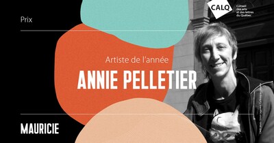 Annie Pelletier remporte le Prix du CALQ - Artiste de l'anne en Mauricie. crdit photo Simon Laganire / La Fabrique culturelle (Groupe CNW/Conseil des arts et des lettres du Qubec)