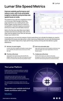 1-page overview of new site speed metrics in the Lumar website intelligence platform. (PDF)
