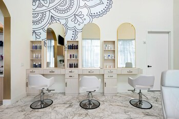 View of the salon interior at Breeze Salon + Spa
