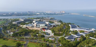Aerial view of the Boao Forum for Asia International Conference Center, Dongyu Island, Bo'ao, Hainan. (Photo: Li Hao)