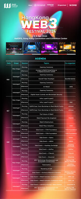 The Agenda of Hong Kong Web3 Festival 2024 (PRNewsfoto/W3ME Limited)
