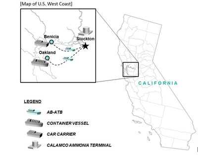 Map of U.S. West Coast
