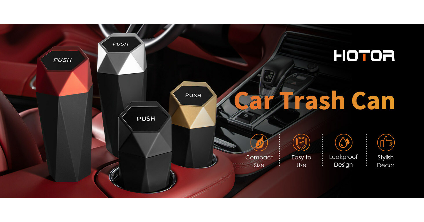 HOTOR Introduces DoublePack Cup Shaped Car Trash Cans A Breakthrough