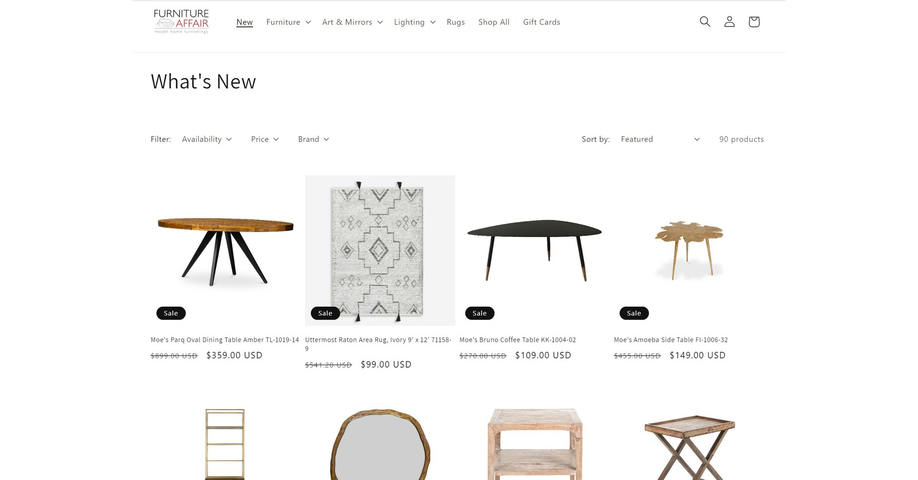 Furniture Affair Now Offers Online Shopping With New site