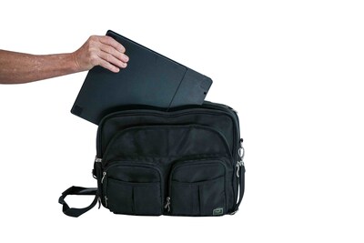 Tabletote is a full four-legged desk that can easily stow in a computer bag versus the majority of other stands which are lap oriented products.