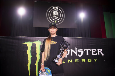 Monster Energy’s Liz Akama Takes First Place in Women’s Skateboard Street at SLS Apex 01 Competition in Las Vegas