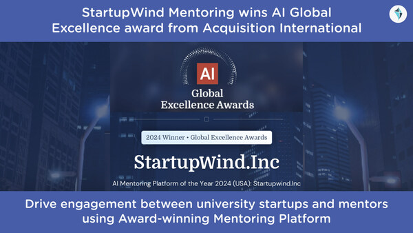 StartupWind is the Winner of Global AI Excellence Award as AI Mentoring Platform for 2024