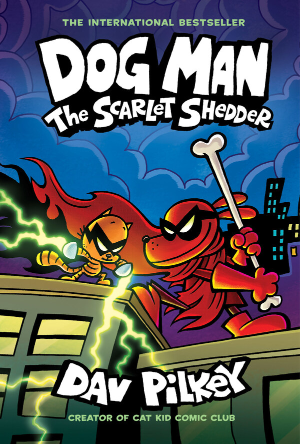 Dog Man tops the charts: Dav Pilkey’s “Dog Man: The Scarlet Shedder” is the #1 bestselling book around the world.