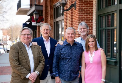 Marketing agency, Luckie & Company, announces the acquisition of Marbury Creative Group. Pictured L to R from Luckie, Ed Mizzell, Managing Director, Tom Luckie, Chairman, John Gardner, President & CEO and from Marbury Creative Group, Rob Marbury and Shelly Hoffman.