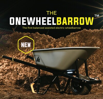 The OnewheelBarrow, the first electric, balance-assisted Wheelbarrow.