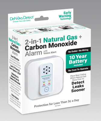 Natural gas alarms should be mounted no more than 12 inches from the ceiling because natural gas rises and accumulates near the ceiling first. Be sure to look for a natural gas alarm with either the ETL or UL mark on the back to ensure it meets strict safety testing standards. DeNova Detect natural gas alarms and combination natural gas/CO alarms are available at Lowe's stores, Lowes.com and at DeNovaDetect.com.