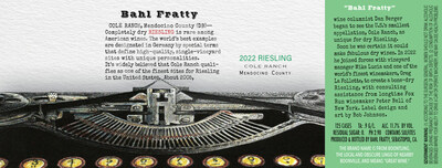 Celebrated Wine Columnist Dan Berger Releases (Really) Dry Riesling