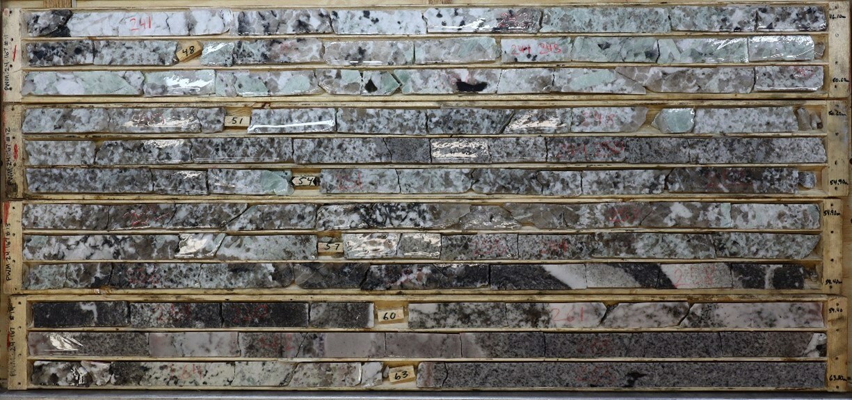 Figure 1 – Photo of drill core from the Main Zone at the Company’s Case Lake Property, Ontario, Canada (CNW Group/POWER METALS CORP) Figure 1 – Photo of drill core from the Main Zone at the Company’s Case Lake Property, Ontario, Canada (CNW Group/POWER METALS CORP)