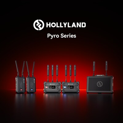 Série Hollyland Pyro, um novo sistema de transmissão de vídeo sem fio.