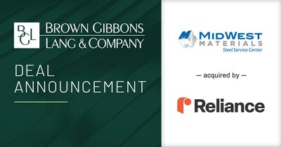 Brown Gibbons Lang & Company (BGL) is pleased to announce the sale of MidWest Materials, a premier flat-rolled steel service center for North American original equipment manufacturers (OEMs), to Reliance, Inc., a diversified metals solutions provider. BGL's Metals & Advanced Metals Manufacturing investment banking team served as the exclusive financial advisor to MidWest Materials in the transaction.