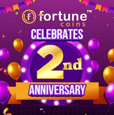 To celebrate 2 years since its launch, Fortunecoins.com is hosting a week of special events for its North American network of players. (CNW Group/Blazesoft Ltd.)