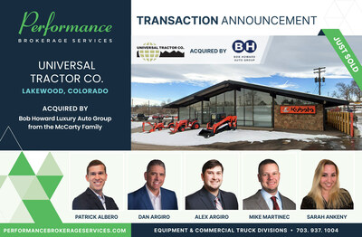 Performance Brokerage Services - Universal Tractor Co. - Bob Howard Luxury Auto Group