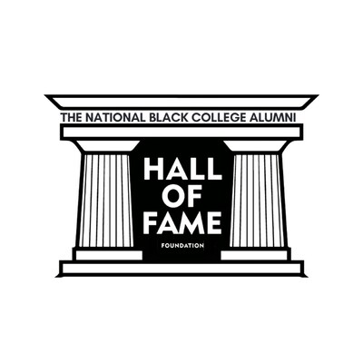 The National Black College Alumni Hall of Fame Foundation, Inc. Logo Black and white columns (PRNewsfoto/National Black College Alumni Hall of Fame Foundation, Inc.)