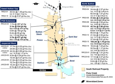 Figure 2: 2023 South Railroad exploration highlights (CNW Group/Orla Mining Ltd.)