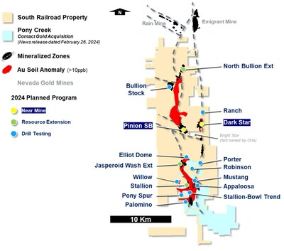 Figure 1: Property Map with 2024 Drill Targets (CNW Group/Orla Mining Ltd.)