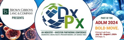 BGL, a leading independent investment banking and financial advisory firm, is pleased to present DxPx U.S., the industry + investor partnering conference dedicated to Diagnostics, Digital Health, Precision Medicine, and Life Sciences Tools. DxPx U.S. takes place this year from July 30th to August 1st in Chicago, Illinois within the exposition hall of ADLM 2024 (formerly the AACC Annual Scientific Meeting & Clinical Lab Expo), the premier global laboratory medicine.
