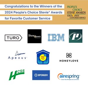 Winners Announced in 2024 People's Choice Stevie® Awards for Favorite Customer Service