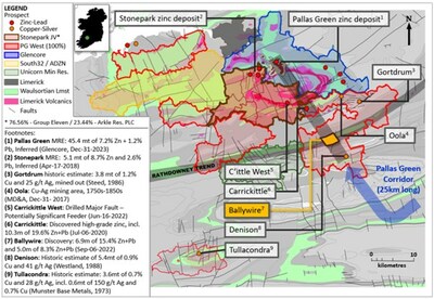 Exhibit 8. Regional Map of PG West (100% Interest) and Stonepark (76.56% Interest) Projects (CNW Group/Group Eleven Resources Corp.)