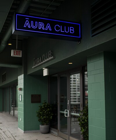 Exterior shot of the brand-new Aura Club, on the Aura Pavilion level at Fenway Park.