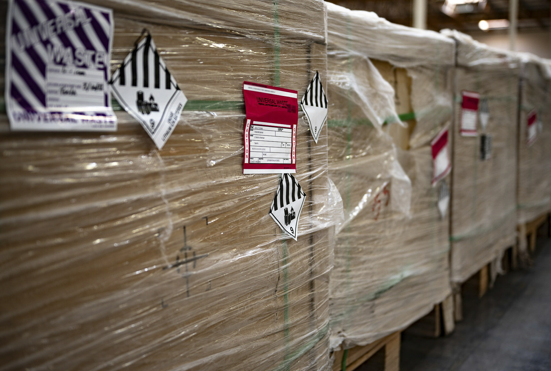 This photo is of lithium-ion batteries that have been procured by American Battery Technology Company for recycling.  Battery metals recovered through ABTC's pioneered recycling process have the potential to be reused indefinitely in the domestic battery metals supply chain.