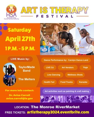 HSA's Art Is Therapy Festival Returns for Second Year featuring TaylorMade Band, The Melters, Carolyn's Dance Land; set for April 27