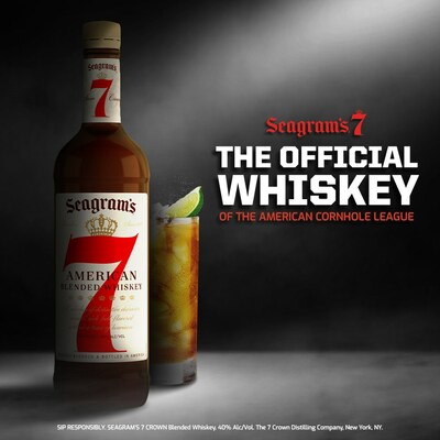 Seagram's 7 Crown American Blended Whiskey is taking the fun to the next level by joining forces with the American Cornhole League (ACL) as its Official Whiskey Sponsor.