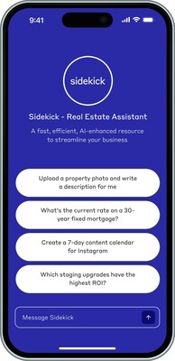 Sidekick AI Real Estate Assistant Mobile UI