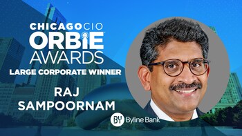 Large Corporate ORBIE Winner, Raj Sampoornam of Byline Bank